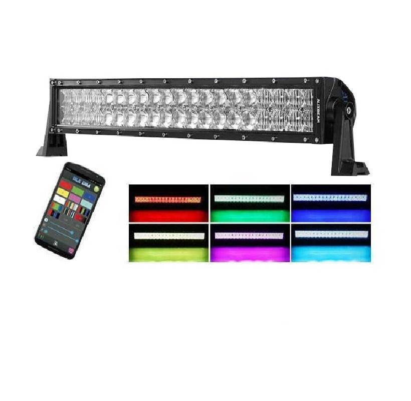 Auxbeam 22" Color Changing/RGB Combo Curved LED Light Bar 120w (5d Projector Lens) - Hellfire Offroad Lighting