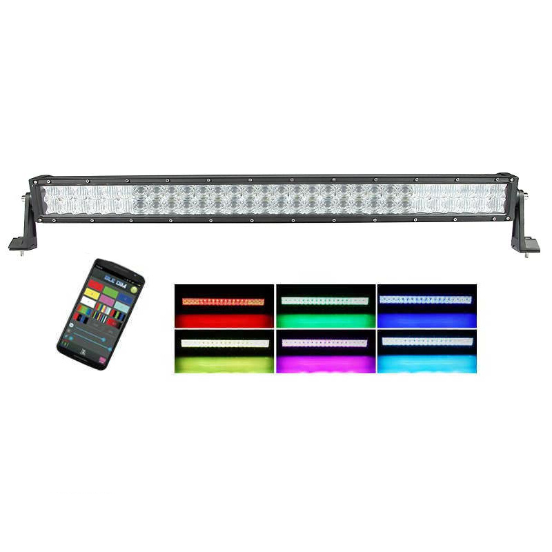 Auxbeam 22" Color Changing/RGB Combo Straight LED Light Bar 120w (5d Projector Lens) - Hellfire Offroad Lighting
