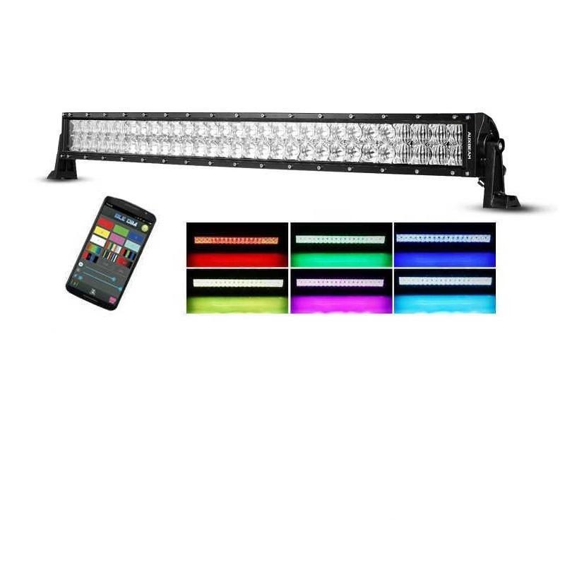 Auxbeam 32" Color Changing/RGB Combo Curved LED Light Bar 180w (5d Projector Lens) - Hellfire Offroad Lighting