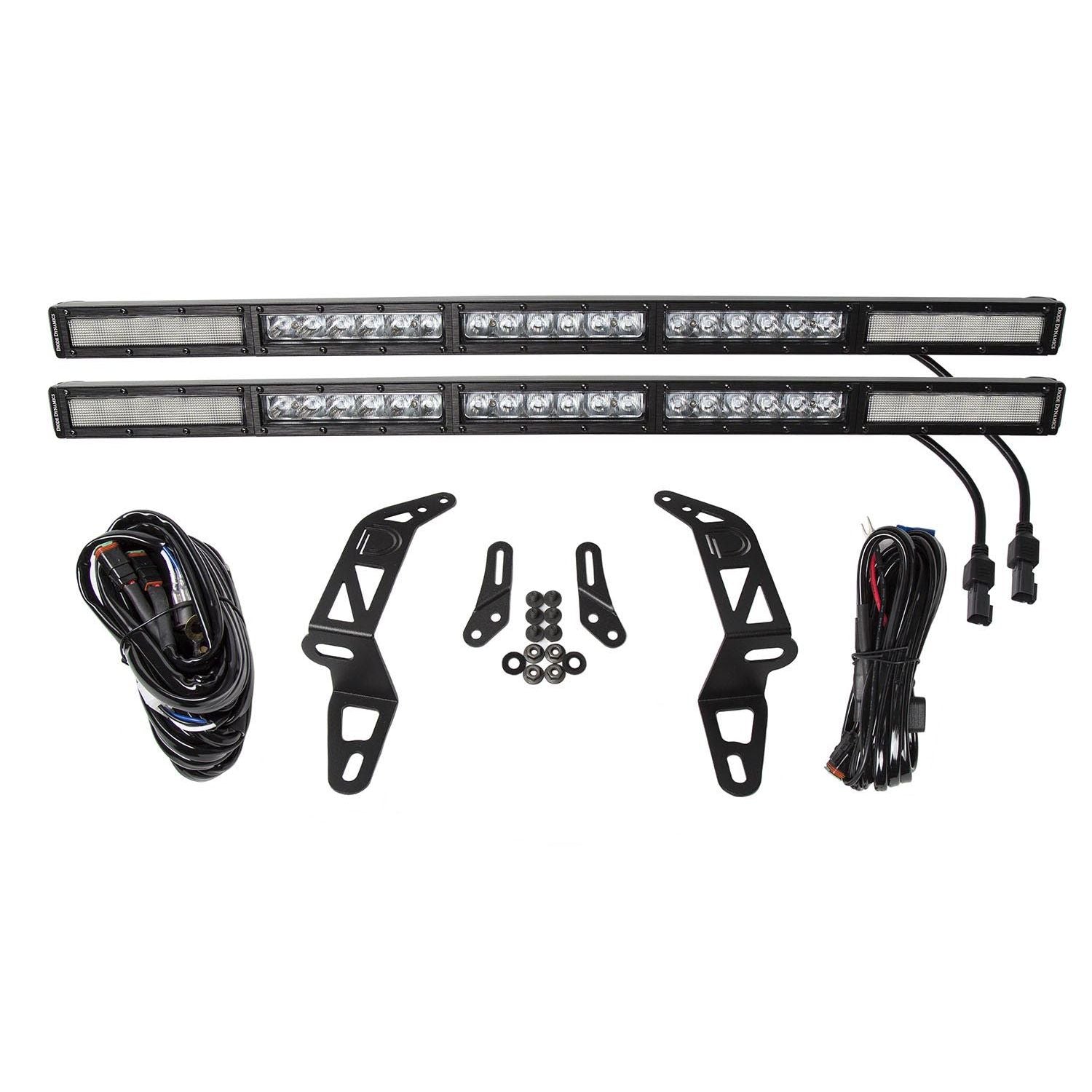 Diode Dynamics - DD6085 - Jeep 2018-2021 SS30 Bumper LED Kit White Combo Dual