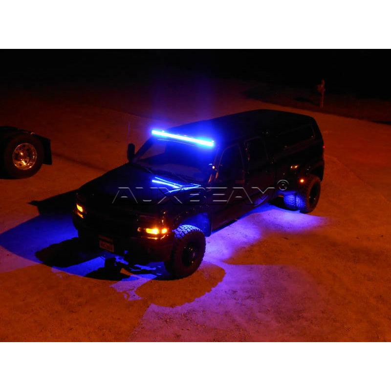 Auxbeam 52" Color Changing/RGB Combo Curved LED Light Bar 300w (5d Projector Lens) - Hellfire Offroad Lighting