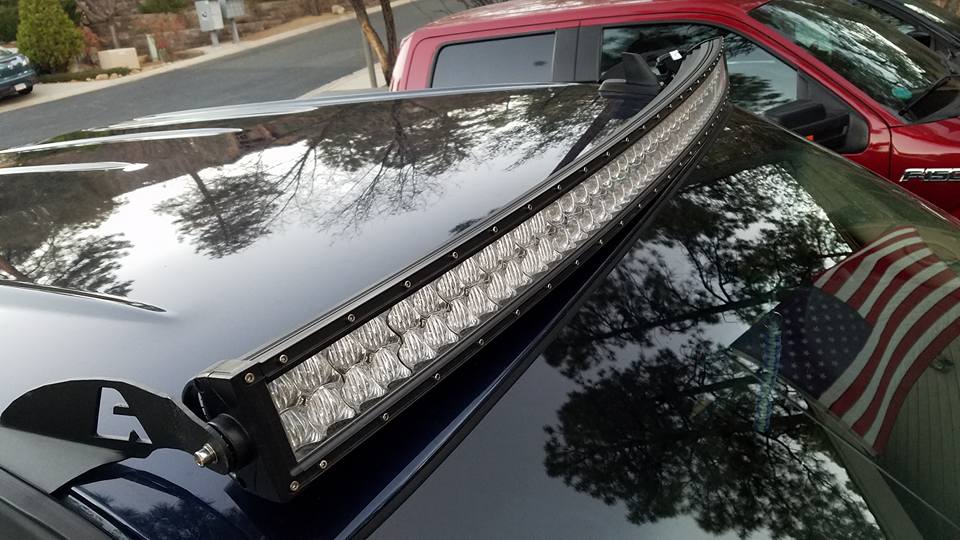 Auxbeam 52" Color Changing/RGB Combo Curved LED Light Bar 300w (5d Projector Lens) - Hellfire Offroad Lighting