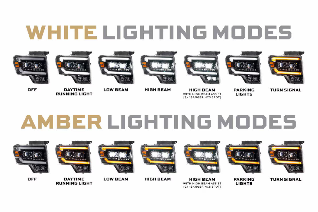 09-14 Ford F-150 XB Evo LED Headlights - Hellfire Offroad