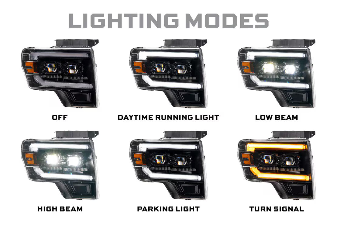 09-14 Ford F-150 XB Evo Hybrid LED Headlights - Hellfire Offroad