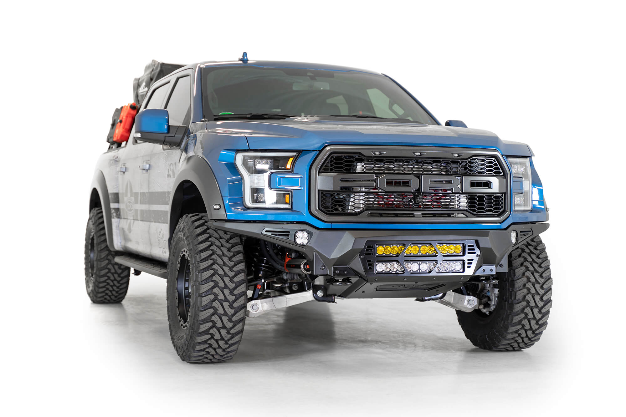 ADDICTIVE DESERT DESIGNS - 2017 - 2020 RAPTOR BOMBER FRONT BUMPER 20" LIGHTS