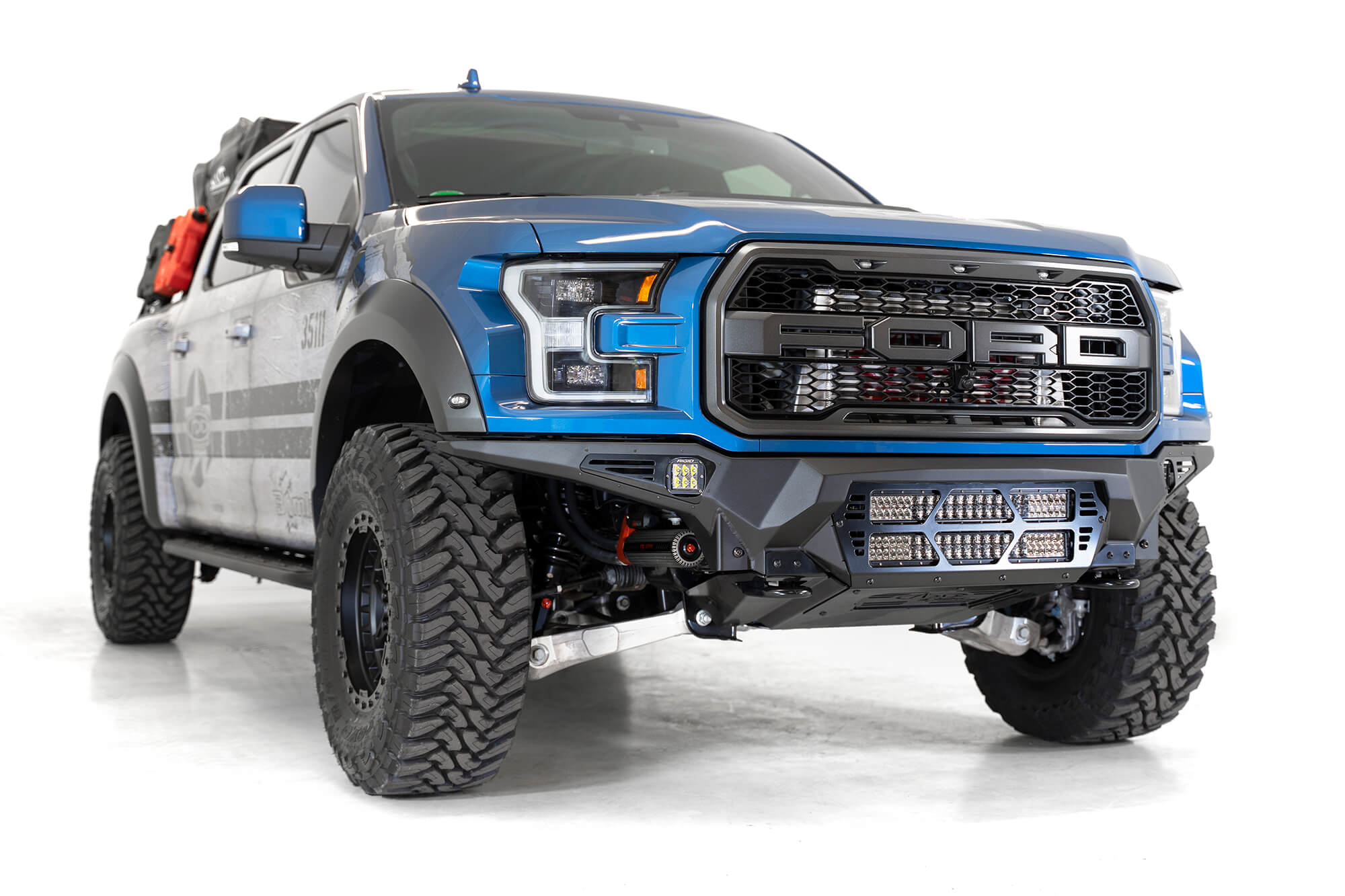 ADDICTIVE DESERT DESIGNS - 2017 - 2020 RAPTOR BOMBER FRONT BUMPER 20" LIGHTS