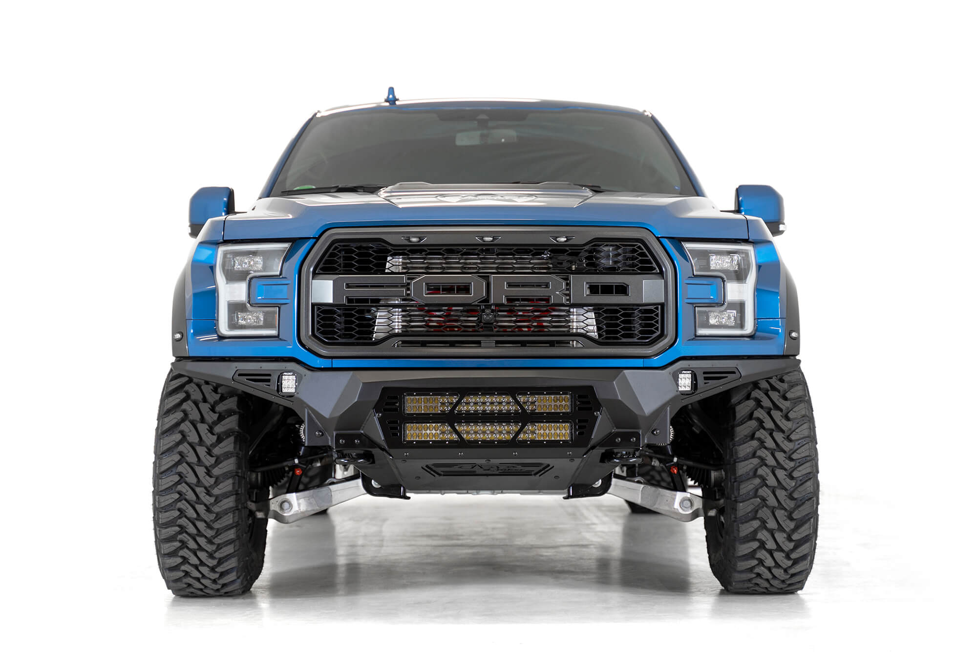 ADDICTIVE DESERT DESIGNS - 2017 - 2020 RAPTOR BOMBER FRONT BUMPER 20" LIGHTS