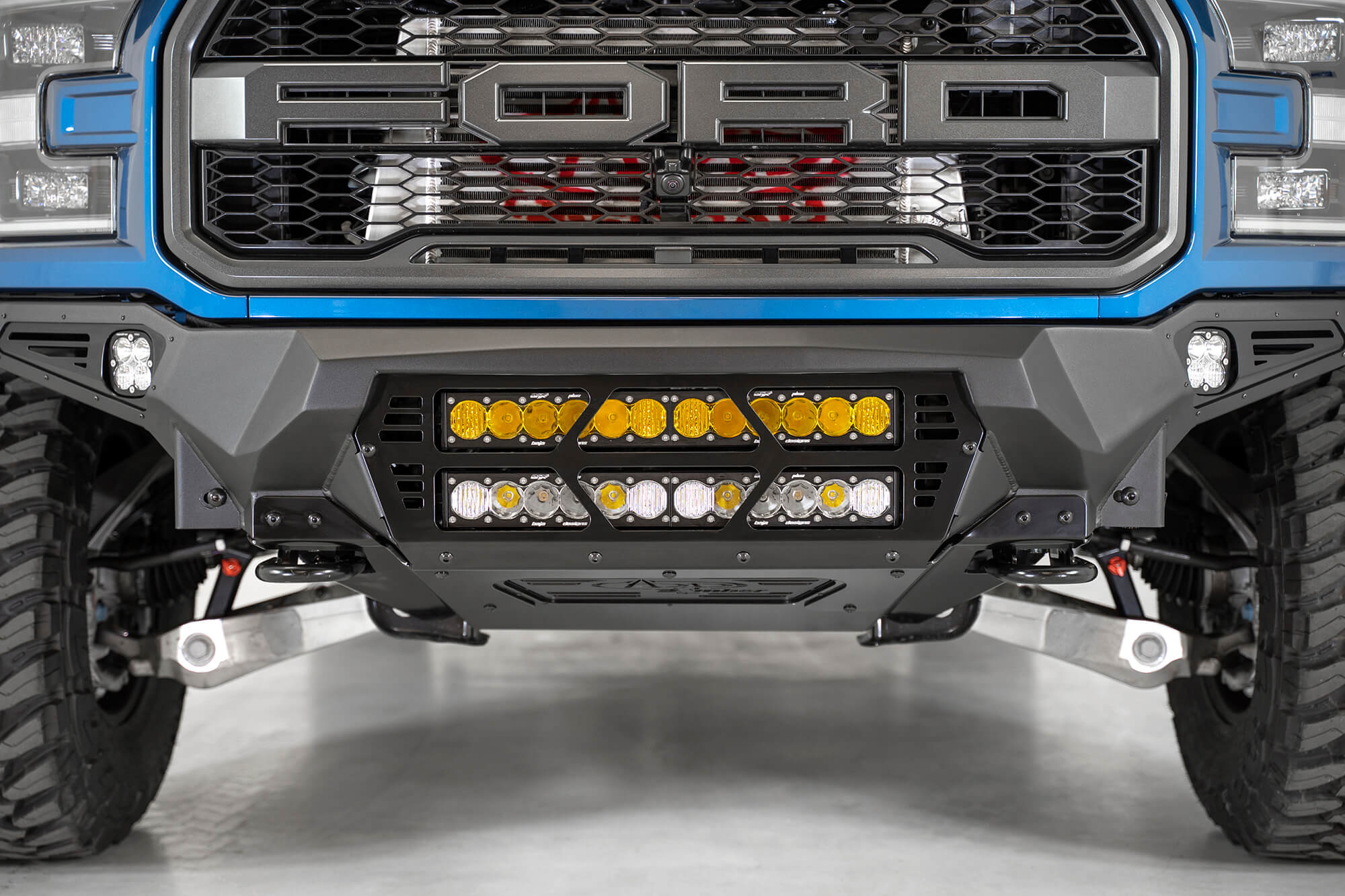 ADDICTIVE DESERT DESIGNS - 2017 - 2020 RAPTOR BOMBER FRONT BUMPER 20" LIGHTS