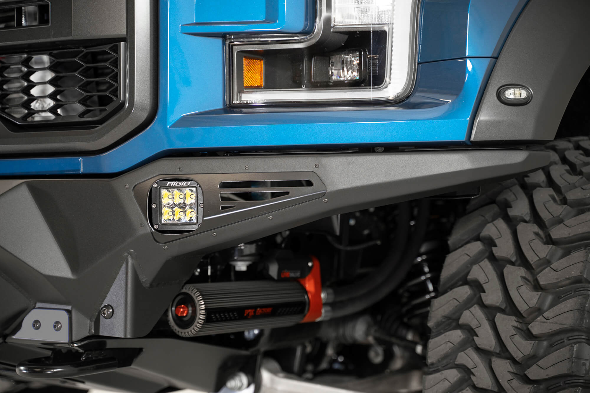 ADDICTIVE DESERT DESIGNS - 2017 - 2020 RAPTOR BOMBER FRONT BUMPER 20" LIGHTS