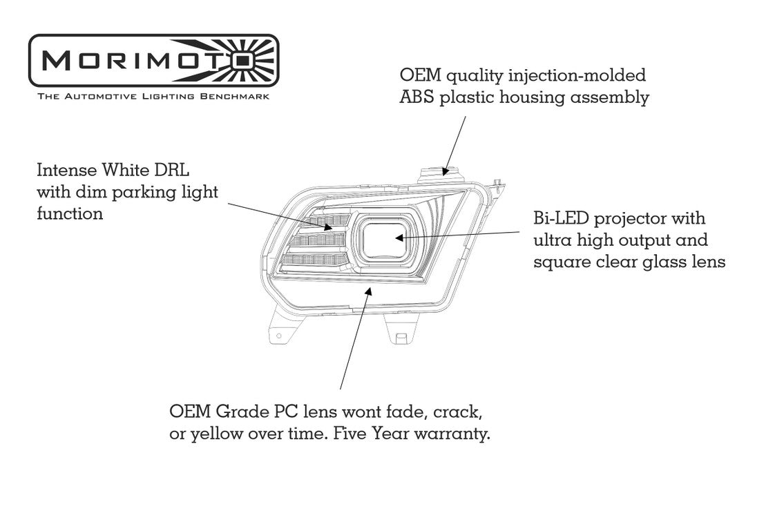 FORD MUSTANG (10-12): XB LED HEADLIGHTS