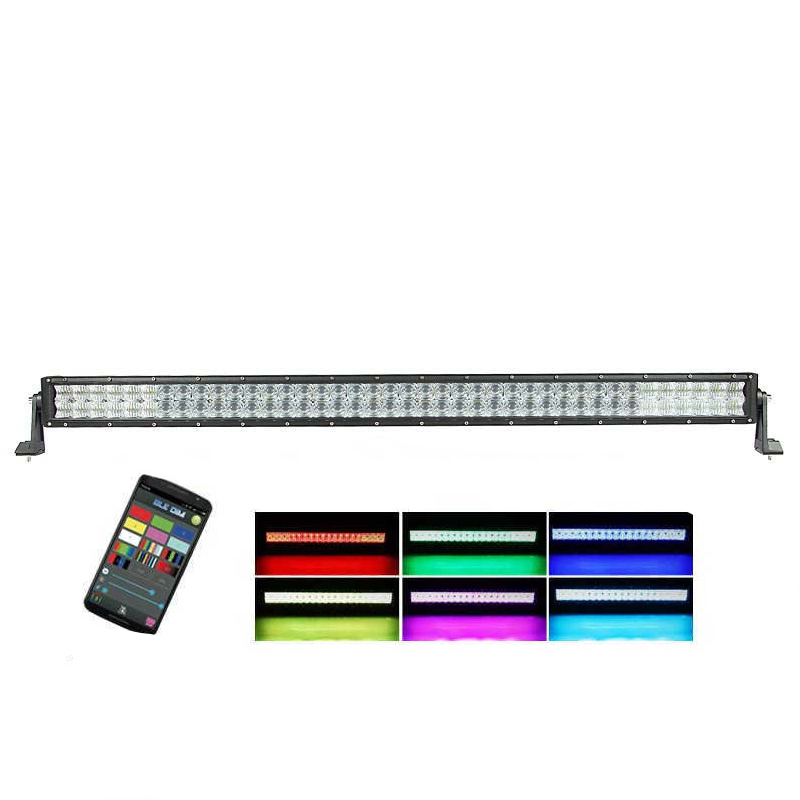 Auxbeam 42" Color Changing/RGB Combo Straight LED Light Bar 240w (5d Projector Lens) - Hellfire Offroad Lighting