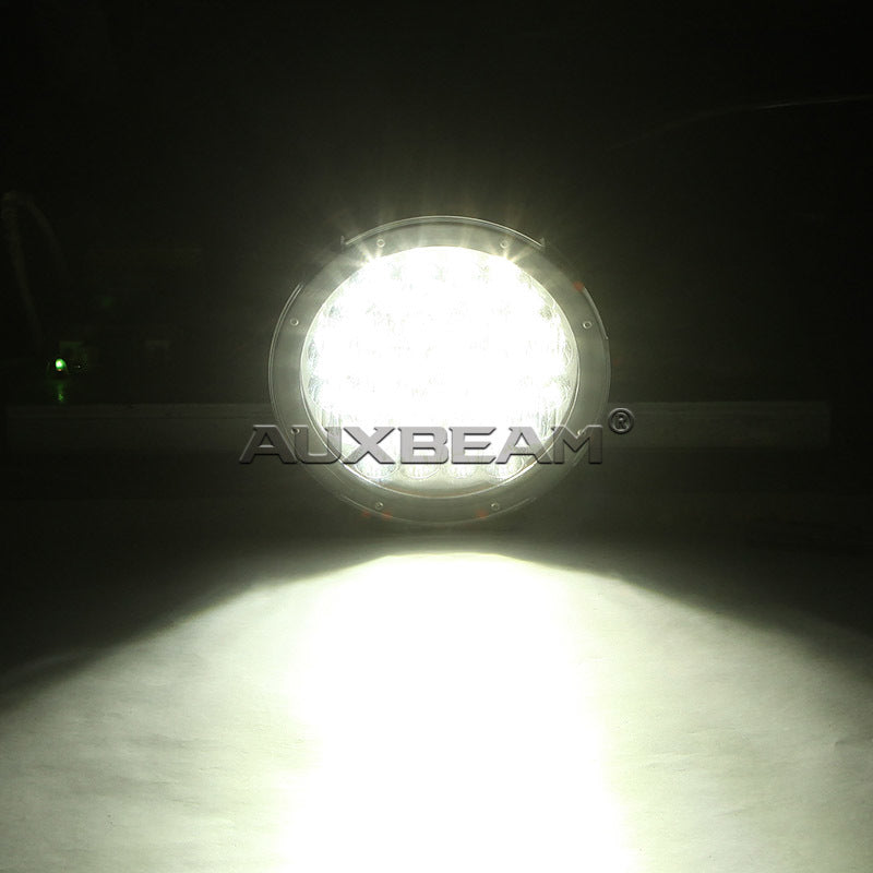 Auxbeam  9" 150w CREE Round Spot Beam Off Road LED Driving Light (Spot & Flood Mask) PAIR - Hellfire Offroad Lighting