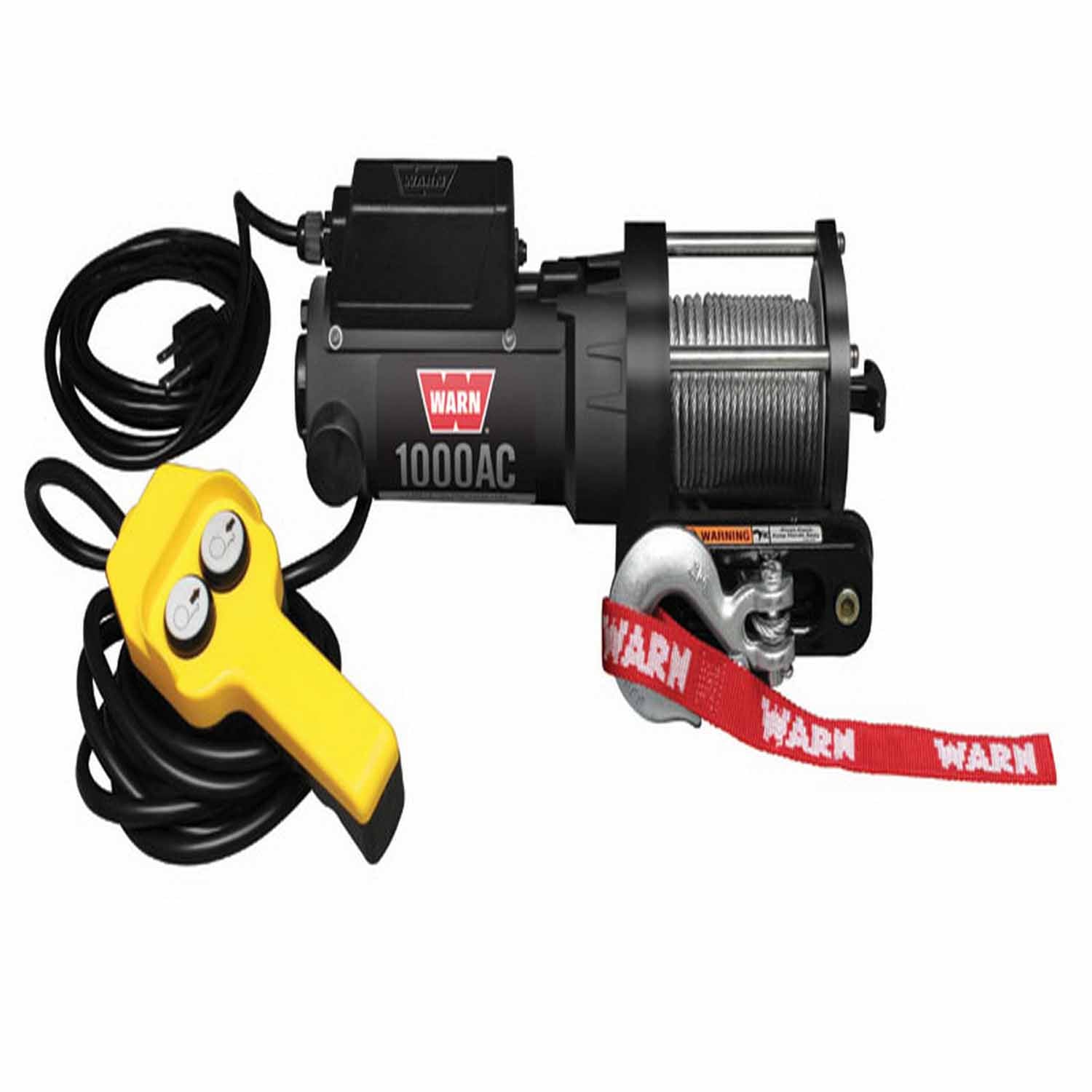 Portable Utility Winch 120 Volt 1000 LB Cap 43 Ft Wire Rope