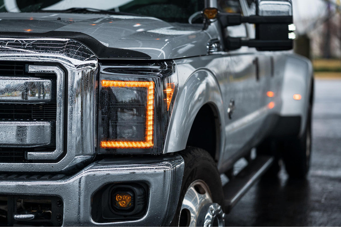 FORD SUPER DUTY (11-16): XB LED HEADLIGHTS ASM AMBER DRL