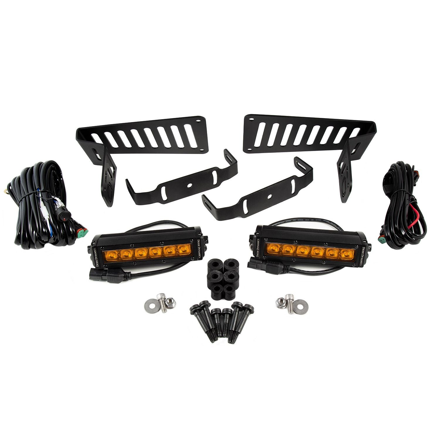 Diode Dynamics - DD6094 - Jeep 2018-2021 SS6 Cowl LED Kit Amber Driving