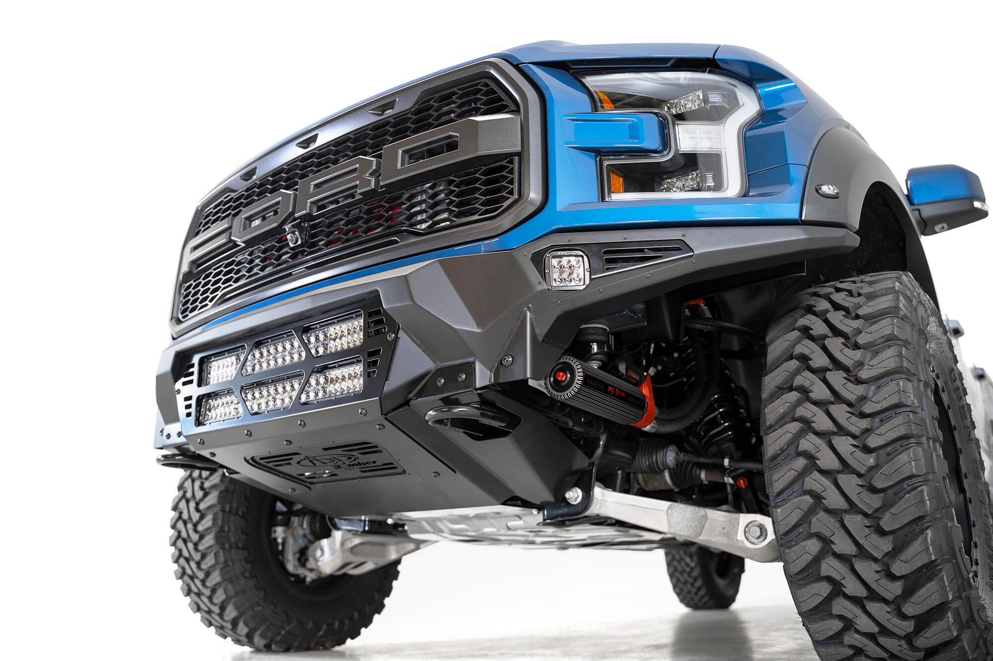 ADDICTIVE DESERT DESIGNS - 2017 - 2020 RAPTOR BOMBER FRONT BUMPER 20" LIGHTS