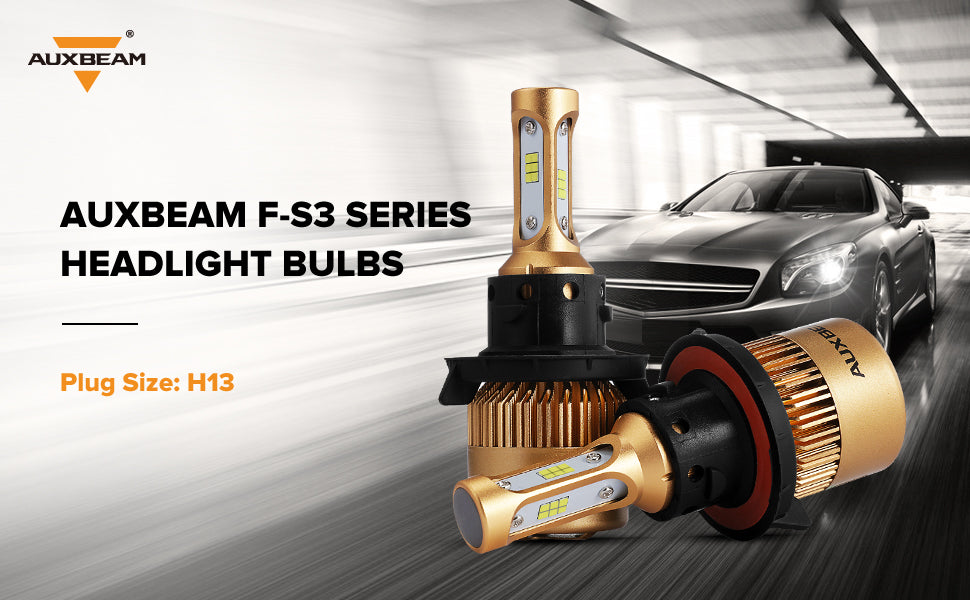 H13/9008 S3 Series LED light Bulbs - 6500K 8000LM