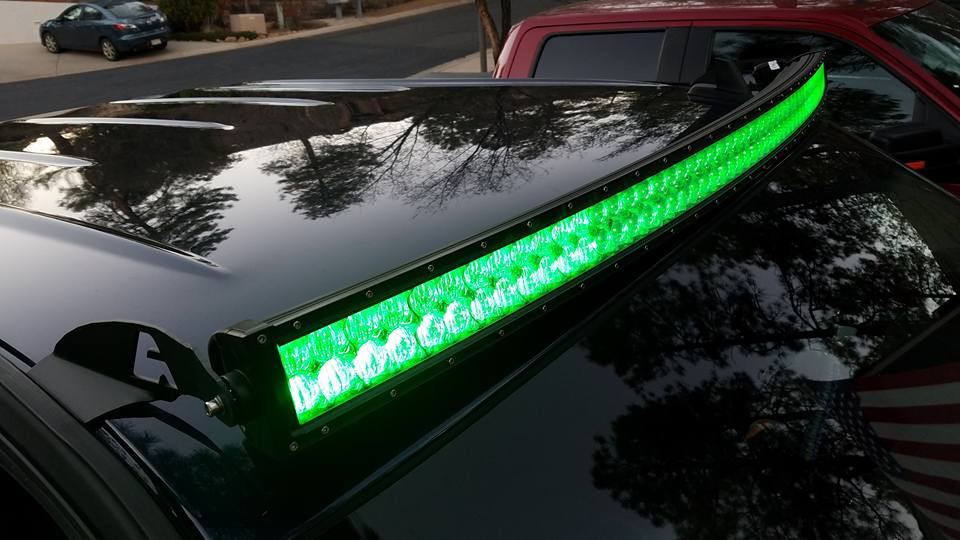 Auxbeam 22" Color Changing/RGB Combo Straight LED Light Bar 120w (5d Projector Lens) - Hellfire Offroad Lighting