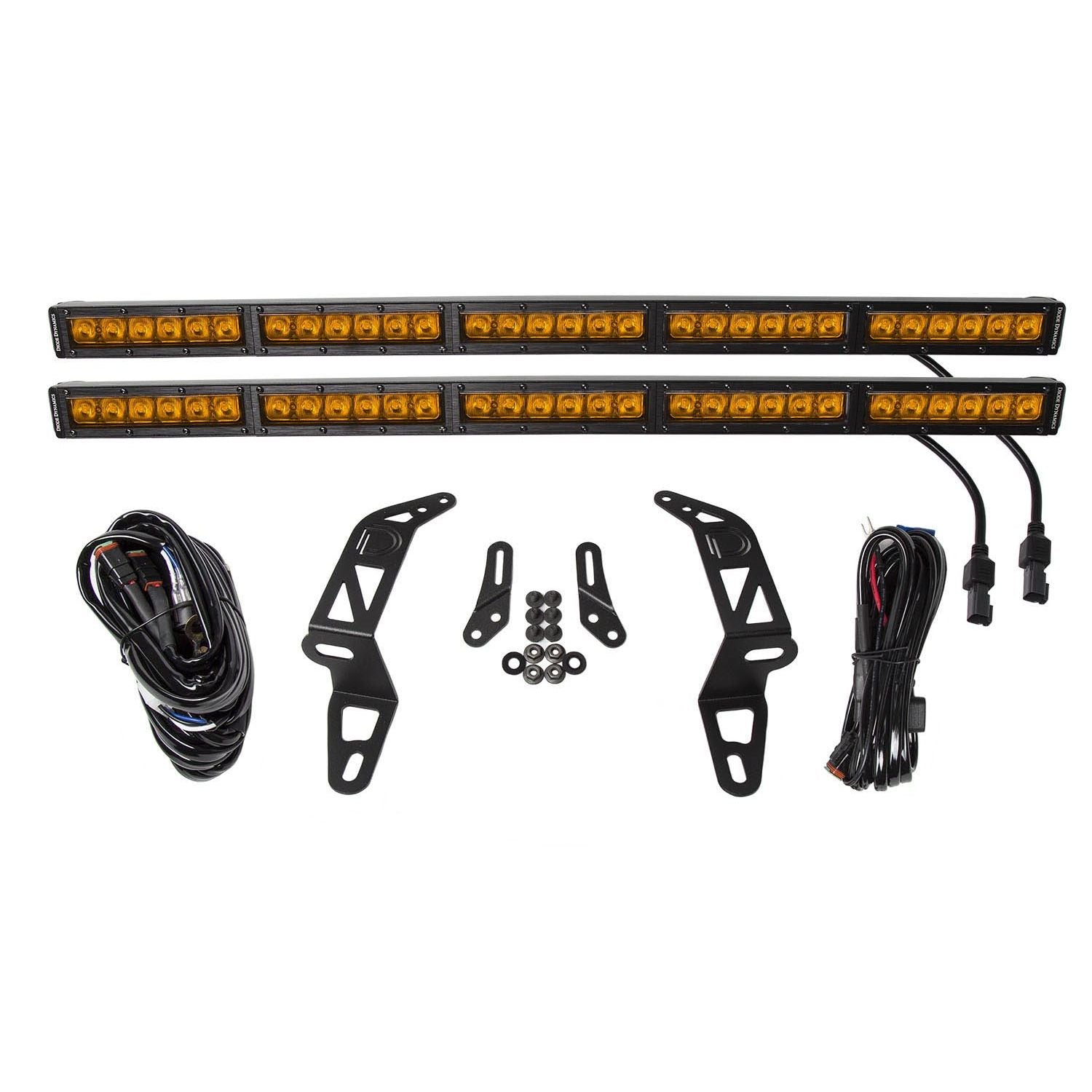 Diode Dynamics - DD6086 - Jeep 2018-2021 SS30 Bumper LED Kit Amber Driving Dual